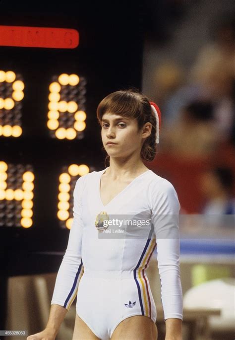 View of Romania Nadia Comaneci during Women s competition ...