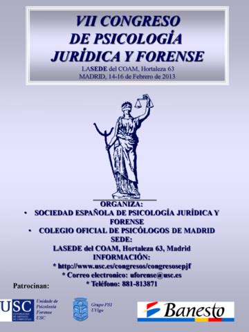VII Congreso Nacional de Psicología Jurídica y Forense ...