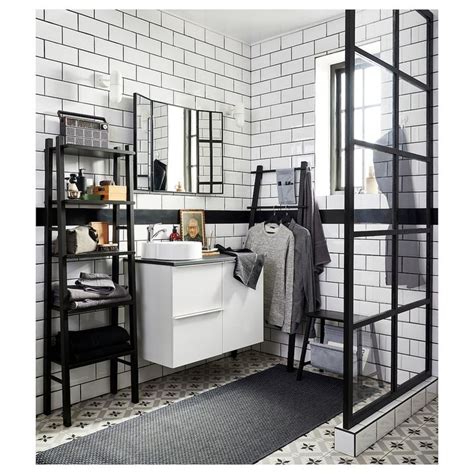 VILTO Shelf unit   black   IKEA | Bathroom design, Rustic ...