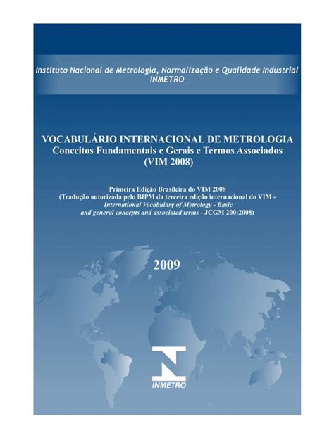 VIM VOCABULÁRIO INTERNACIONAL DE METROLOGIA | Sistema Internacional de ...