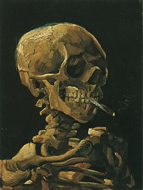 Vincent van Gogh   Cráneo con cigarrillo en llamas   1885 ...