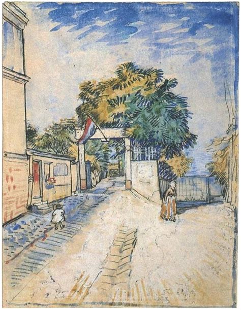 Vincent van Gogh Entrada al Moulin de la Galette ...
