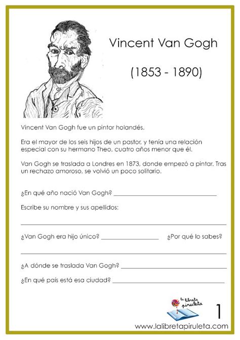 Vincent Van Gogh planta GiRaSoLeS en el aula | Van gogh ...