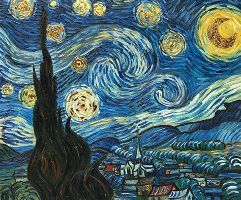 Vincent Van Gogh, Starry Night  Luxury Line    Hand ...