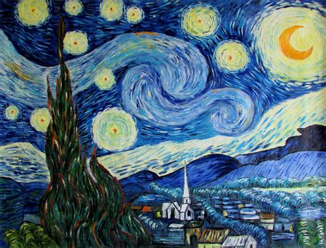 Vincent Van Gogh Starry Nignt III Repro, Hand Painted Oil ...