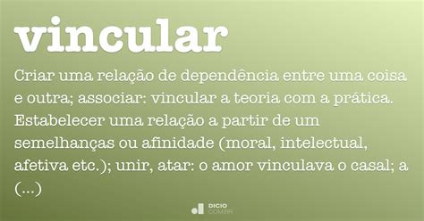Vincular   Dicio, Dicionário Online de Português