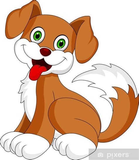 Vinilo Pixerstick Dibujos animados lindo cachorro de perro ...