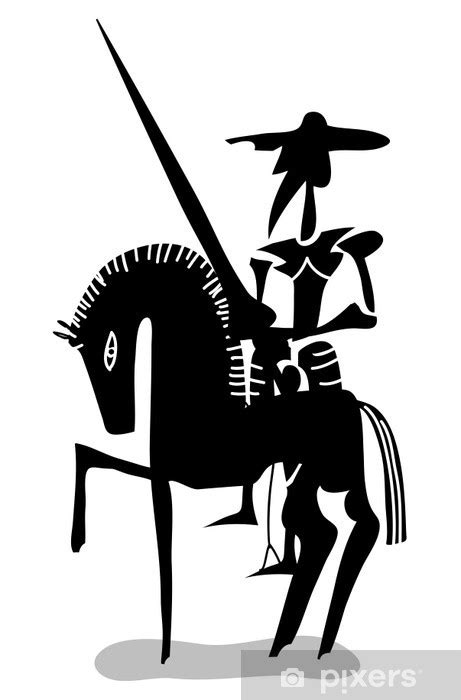Vinilo Pixerstick En blanco y negro Don Quijote • Pixers   Vivimos ...