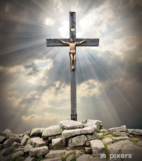 Vinilo Pixerstick Jesucristo en la cruz • Pixers   Vivimos para cambiar