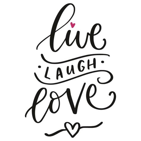 Vinilos decorativos frase en inglés live laugh love