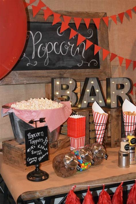 Vintage Popcorn Birthday Party Ideas | Adult Birthday ...