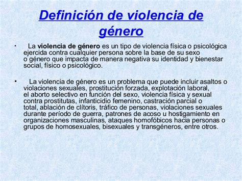 Violencia De Genero Definicion   SEONegativo.com