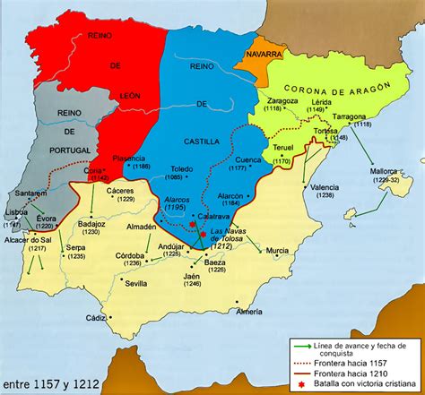Virado en sepia: La España del siglo XII. Rayas y colores en un mapa