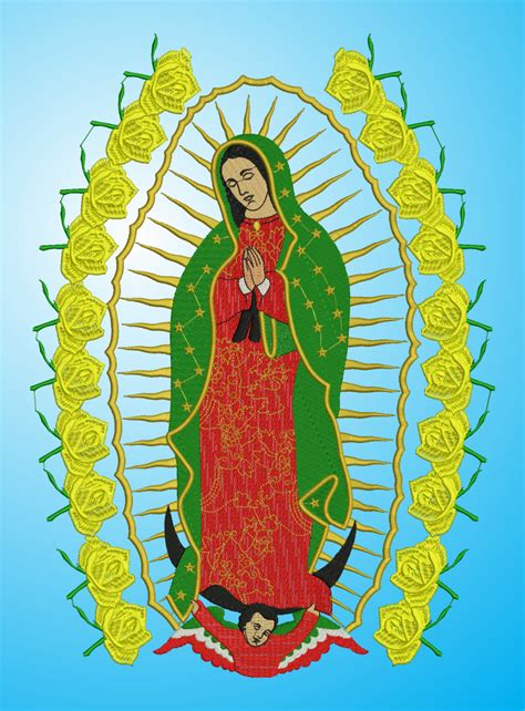 Virgen Guadalupe, Dst, Emb Con reporte en pdf | Diseños de bordados ...