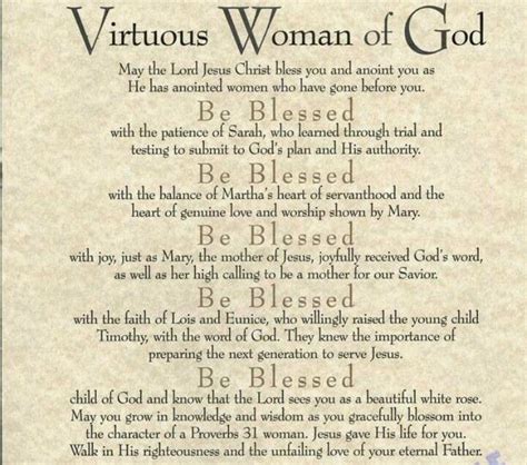 Virtuous Woman Of God Be Blessed | BEING A WOMAN OF GOD ...