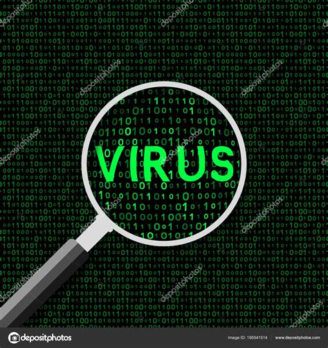 virus informáticos bajo lupa — Vector de stock  natbasil ...