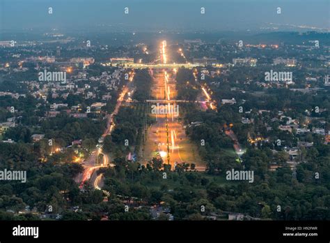 Vista aérea de la ciudad de Islamabad la capital de ...