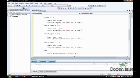 Visual C# Console Tutorial   Basic Calculator   YouTube