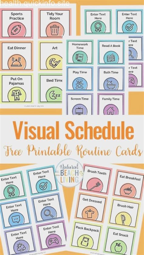 Visual Schedule, Free Printable Routine Schedules for home ...
