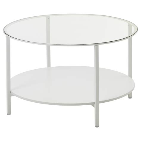 VITTSJÖ Mesa de centro, blanco, vidrio, 75 cm   IKEA