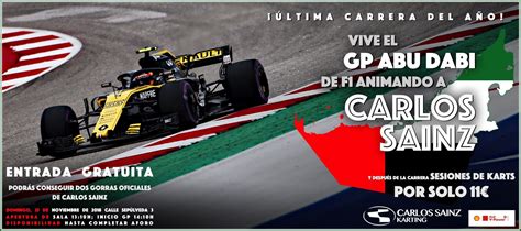 Vive el Gran Premio de Abu Dabi 2018 en Carlos Sainz Karting