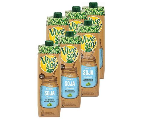 Vivesoy Bebida de soja de origen 100% vegetal y sabor clásico 6 x 1 l