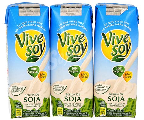 Vivesoy Bebida de soja natural Pack 3 x 250 ml