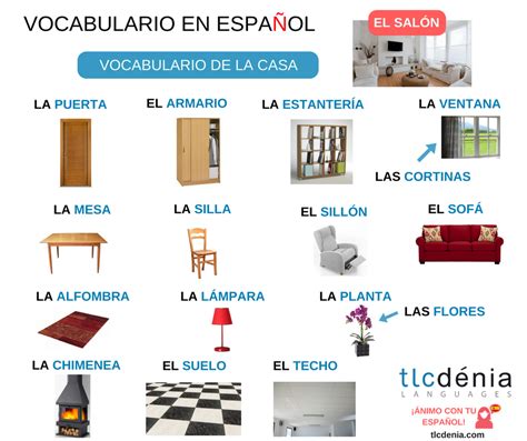 Vocabulario de la casa: los muebles del salón. ¡Ánimo con tu español!  ...
