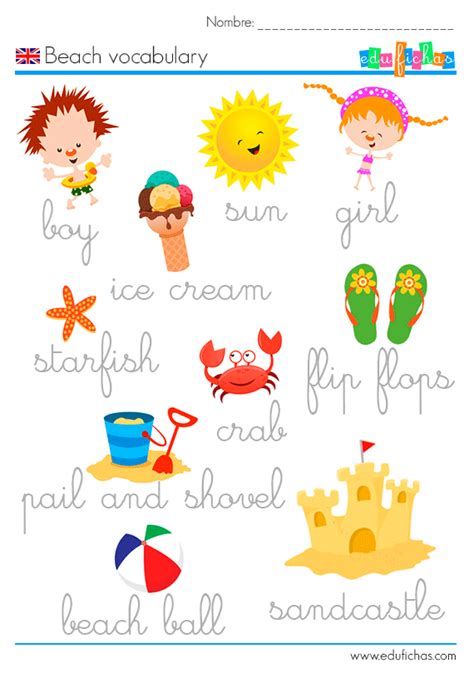 vocabulario ingles verano | Educación | Pinterest | English class