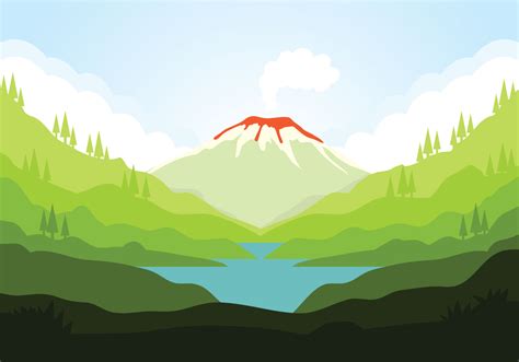 Volcano vector   Download Free Vectors, Clipart Graphics ...