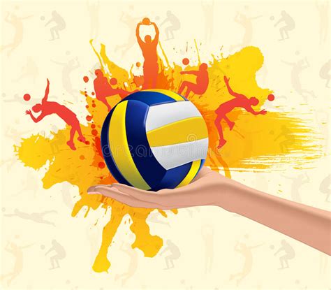 Volleyball abstract stock vector. Illustration of cover ...