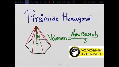 Volumen de pirámide hexagonal regular conociendo el ...