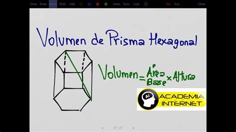 Volumen de un prisma hexagonal conociendo su altura y ...