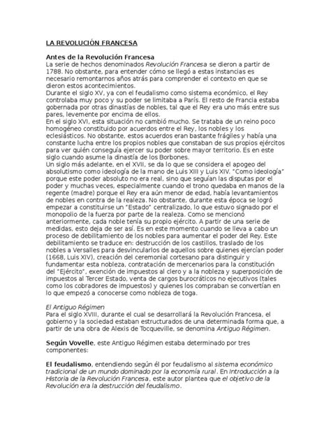 VOVELLE   Revolucion Francesa  Explicacion y Sintesis  | PDF