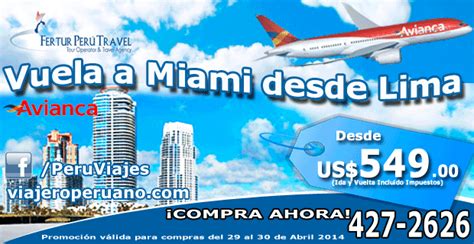 Vuelos a Miami desde Lima vía Avianca – Comprar boleto ...