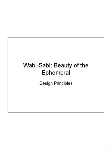 Wabi Sabi Design Principles | PDF | Aesthetics | Cognitive Science