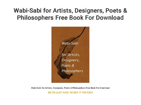 Wabi Sabi for Artists... Designers... Poets & Philosophers Free Book