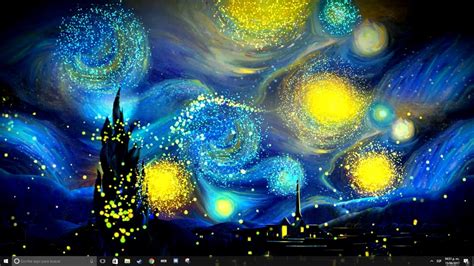 Wallpaper engine  The starry night    YouTube