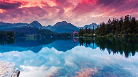 Wallpaper Lake, Mountains, Reflections, Tatra National ...