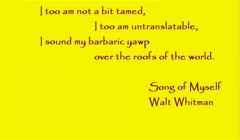 Walt Whitman Quote Song of Myself