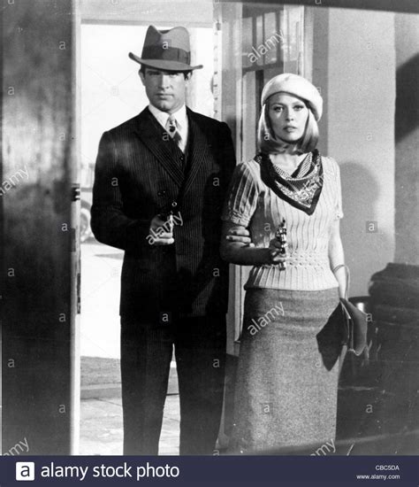 Warren Beatty and Faye Dunaway in the 1967 film  Bonnie ...