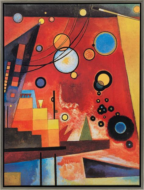 Wassily Kandinsky: Bild  Schweres Rot   1924 , gerahmt ...