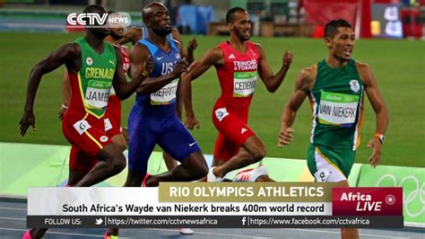 Wayde Van Niekerk 400M World Record   Wayde van Niekerk thanks South ...
