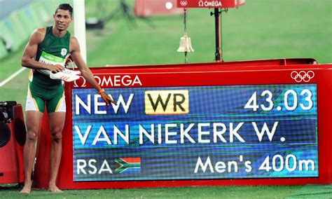 Wayde van Niekerk breaks world 400m record for Olympic gold   AW