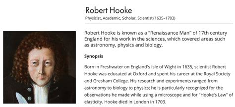 We are scientists!: Robert Hooke