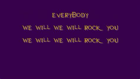 We Will Rock You lyrics   YouTube