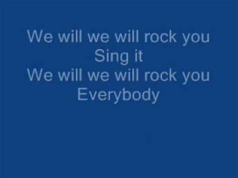 We Will Rock You  lyrics    YouTube
