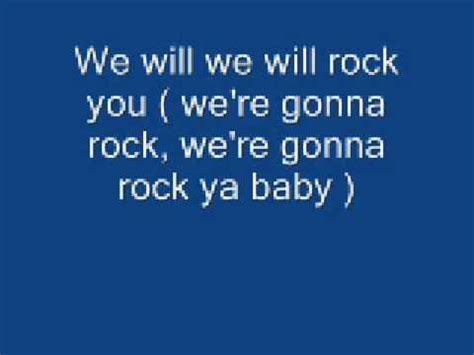 We will rock you lyrics   YouTube