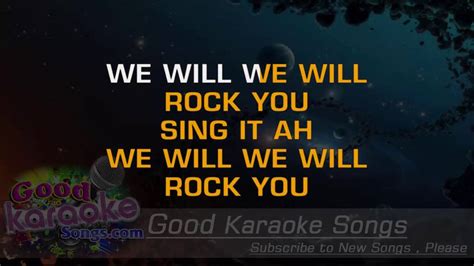 We Will Rock You   Queen  Lyrics Karaoke ...
