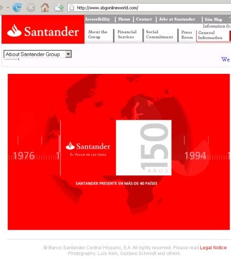 Web falsas que simulan ser el Banco Santander y Banco de ...
